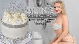 Bling Diamond Birthday Cake Recipe & Photoshoot |Baking With Badd |How to Make Vanilla Birthday Cake