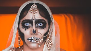 Aao Kabhi Haveli Pe ☠️• Halloween Makeup Look • Aakanksha Ghai #shorts