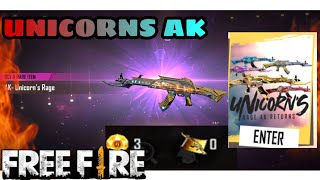 Unicorns Ak in  free fire  👍👍👍 👌🏻👌🏻👌🏻