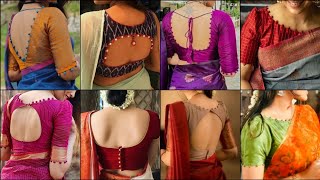 Latest Potli Button Blouse Designs❤||Back Neck Blouse designs||Simple Blouse Designs||