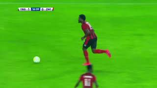 Isaac Shamujompa against Yanga of Tanzania Zanaco football club