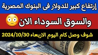 سعر الدولار اليوم/اسعار الدولار في البنوك المصرية والسوق السوداء اليوم في مصر الأربعاء 2024/10/30