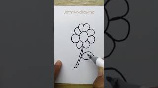 how to draw a flower simple