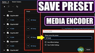 SAVE PRESET MEDIA ENCODER