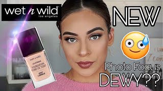 NEW WET N WILD PHOTO FOCUS DEWY FOUNDATION 2020 | WEAR TEST, Demo, & Review | ILIANASVANITY