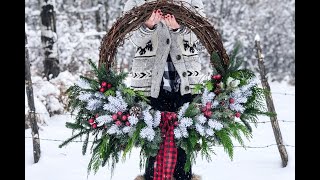 How to Make a Giant Evergreen Christmas Wreath