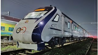 Brand new 16th VANDE BHARAT Rake for NEW JALPAIGURI - GUWAHATI route Arriving At New Jalpaiguri Jn