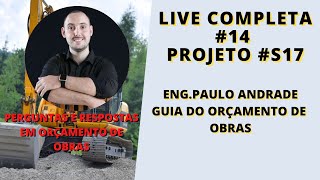 ORÇAMENTO DE OBRAS PÚBLICAS/ DICA PARA LICITAÇÃO/ INSS EM ORÇAMENTO DE OBRAS - GRAVAÇÃO LIVE #14