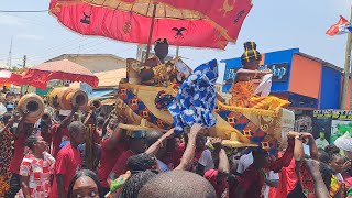 Otumfour Osei Tutu welcoming ceremony by the Queen mothers and Kings of Cape Coast at their festival