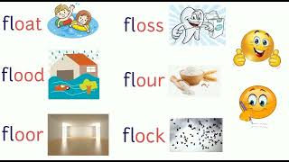 "fl" words / Consonant blends / Initial blends "fl" 5 letter words with vowels "O" / fl blend sounds