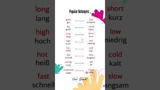 Basic German - Antonyms #deutsch #deutschlernen #germanlanguage #learngerman #germany #deutschland