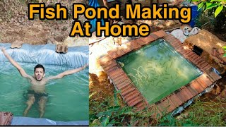 Fish Pond Making Malayalam | Low Budget Fish Pond Making At Home | Tilapia | KA Vlogs