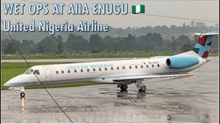 United Nigeria Airline | Embraer ERJ-145LR | Taxiing to terminal at Enugu airport | PLANE SPOTTING |