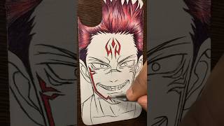 Sukuna phone case drawing #shorts