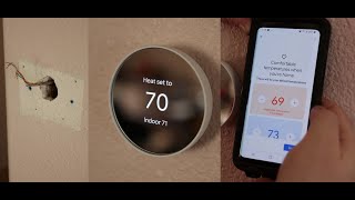 Full Install And Setup Google Nest Thermostat (Patch And Paint)