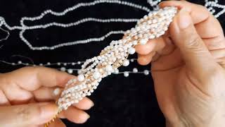 آموزش دستبند مروارید با قلاب / How To Make Pearl bracelet - Crochet Stitch