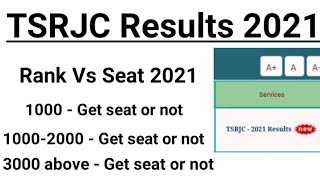 TSRJC Results 2021 Rank vs seats || TSRJC councilling certificates for 2021