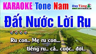 Đất Nước Lời Ru || Karaoke - Tone Nam || Nhạc Sống Duy Tùng