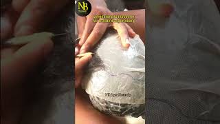 #shorts: How To Ventilate full lace Net For Braided Wig Making