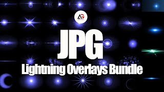 Lightning Overlays Bundle In JPG Files | Aneela Graphics |