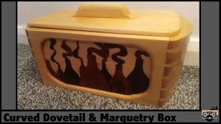 Making a Curved Dovetail Box with Bottle Kiln Marquetry!