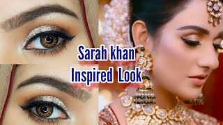 Sarah Khan  Inspired Look||Latest Barat Bridal Makeup Tutorial