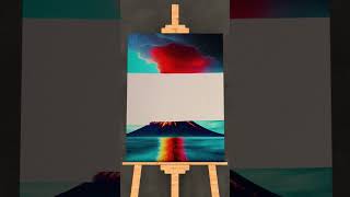 Painting volcano drawing