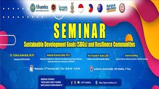 Seminar and Workshop - Sustainable Development Goals(SDGs) and Resilience Communities