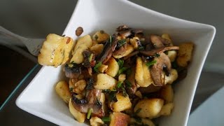 What I Ate Today: Delicious Homemade Walnut, Mushroom Potato Gnocchi