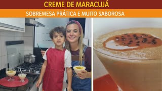 O MELHOR CREME DE MARACUJÁ| Receita Prática, rápida e muito saborosa| Receitas de pai e filha