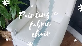 DIY Painted Fabric chair