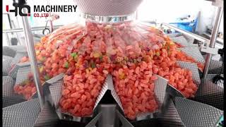 Automatic gummy bear bottle filling machine with combination scale weighers|YQ multihead weigher