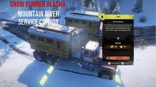 Snow Runner Mountain River Service Convoy