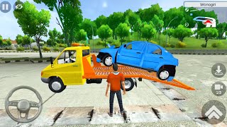 Mercedes Benz Tow Truck With Broken Car On Trailer - Indonesia Bus Simulator IDBS