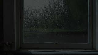 Intense Rainfall on Glass Window - 3 hours Rain Sounds for Sleep Ambience