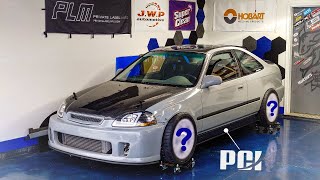 Dream Wheels and PCI Side Skirts!!! Widebody Civic Coupe pt.1