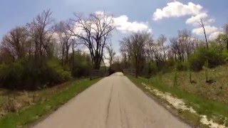 Cycling South on the Erie Lackawanna Trail from 93rd Street in Crown Point, IN