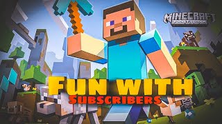 Fun with subscribers 👀🗿🔥|| minecraft bedrock edition