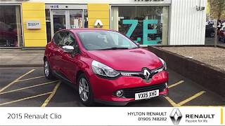 2015 Renault Clio 0.9TCe (90bhp) Dynamique Nav (s/s) VX15 XHD at Hylton Renault Worcester