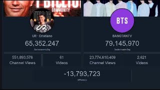 UR Cristiano  vs BTS  live subcount