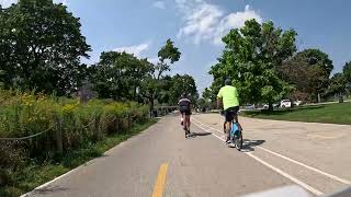 Lakeshore trail virtual tour trail head to downtown, triathlon weekend in Chicago August 24, 2024