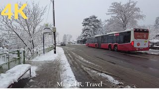 Vienna Winter Bus Ride | 4K 60FPS | Line 48A from Baumgartner Höhe to Burggasse