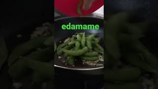 Sauteed Edamame with Garlic🧄#shorts #garlic #edamame