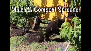 Mulching Machine: Mulch spreaders spreading Mulch and Compost