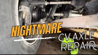 CV AXLE SEIZED- Nightmare CV Axle Replacement On My Ram 1500- MUST WATCH