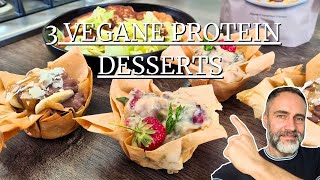 3 Vegane & KRASS leckere Protein Desserts zum verlieben! 2erlei Knusprige Pudding Muffins & Pancakes