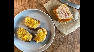 Gouda and Honeycomb Crostini