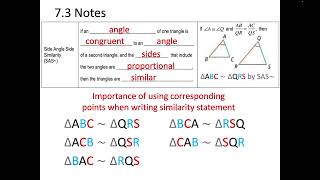 7 3   Proving Triangles Similar