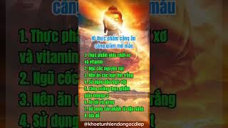 10 thực phẩm càng ăn càng giảm mỡ máu#dongocdiep #songkhoetunhien #shortvideo