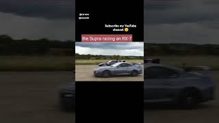 700hp Supra vs 840kg RX-7 🤯#racing #supra #rx7 #vs